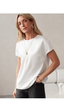 Блузка женская натуральный белый