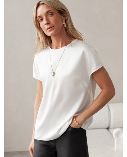 Блузка женская натуральный белый