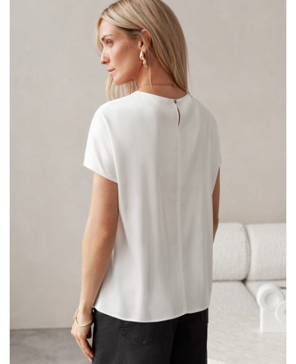 Блузка женская натуральный белый