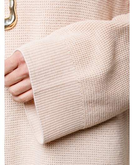 Платье вязаное женское бежевый меланж