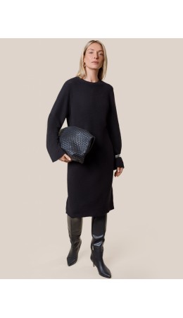 Платье вязаное женское черный