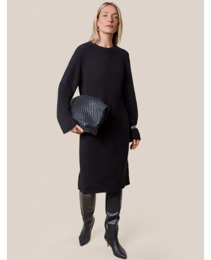 Платье вязаное женское черный