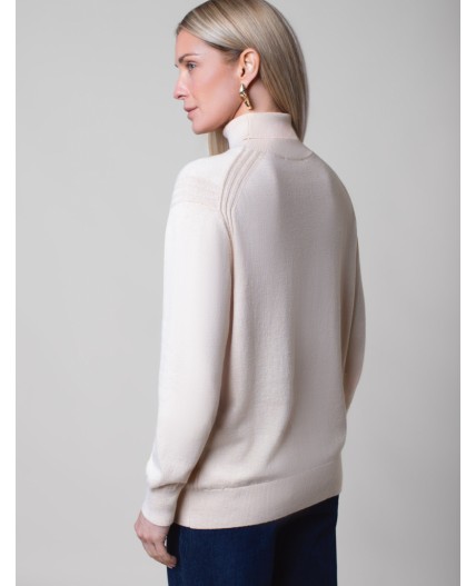 Свитер женский бежевый меланж