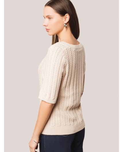 Джемпер женский бежевый меланж