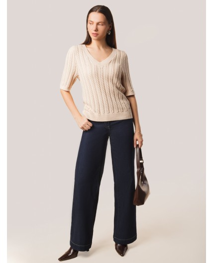 Джемпер женский бежевый меланж