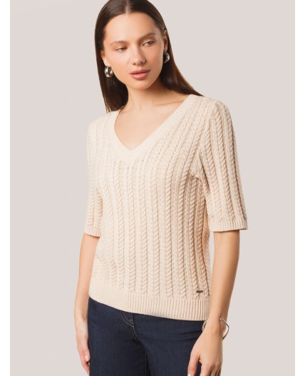 Джемпер женский бежевый меланж