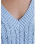 Джемпер женский голубой меланж