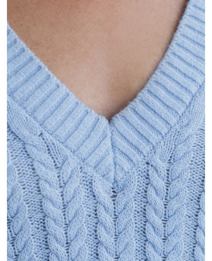 Джемпер женский голубой меланж