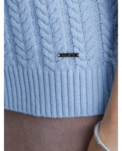 Джемпер женский голубой меланж
