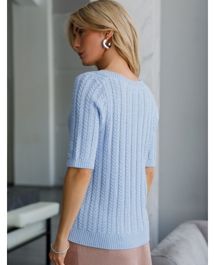 Джемпер женский голубой меланж