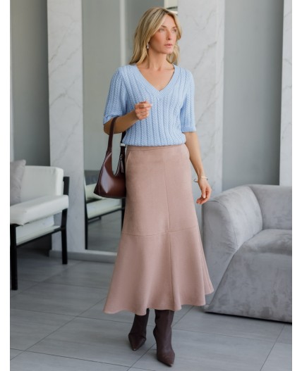 Джемпер женский голубой меланж