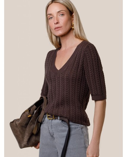 Джемпер женский коричневый