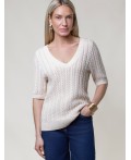 Джемпер женский натуральный белый