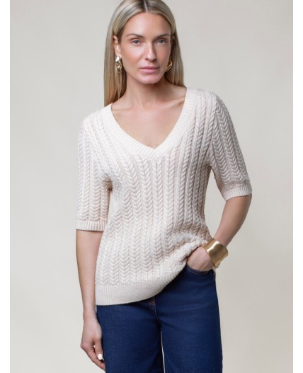 Джемпер женский натуральный белый