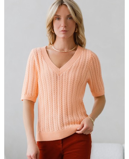 Джемпер женский персиковый