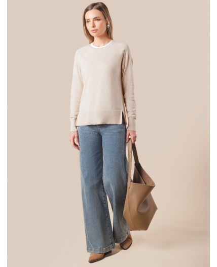 Джемпер женский бежевый меланж