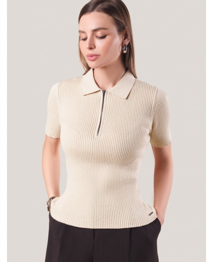 Джемпер женский бежевый меланж