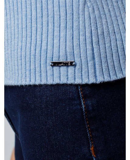 Джемпер женский голубой меланж