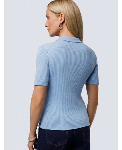 Джемпер женский голубой меланж