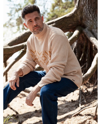 Джемпер мужской св.бежевый меланж