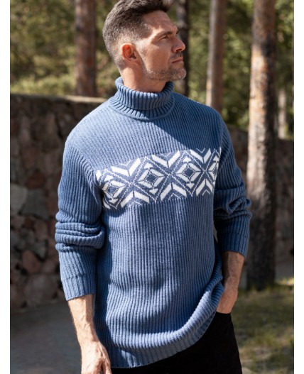 Джемпер мужской темно-голубой