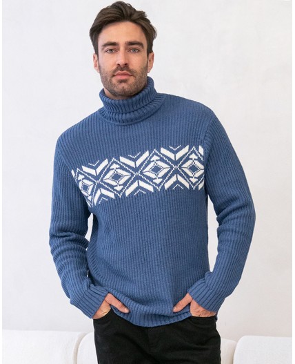 Джемпер мужской темно-голубой