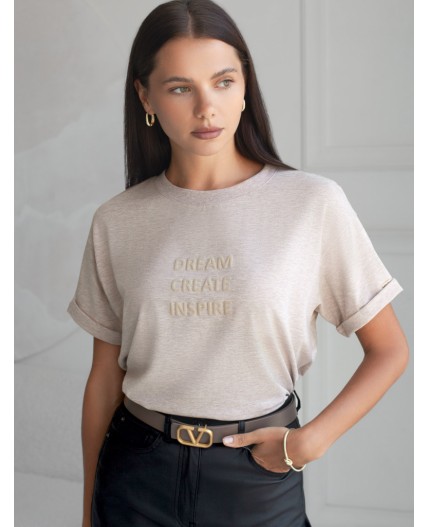 Футболка женская кофейный меланж_create