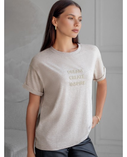 Футболка женская кофейный меланж_create