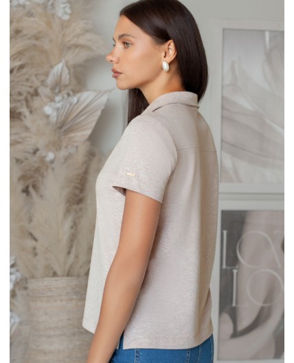 Футболка женская кофейный меланж