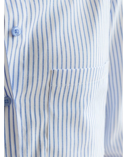 Блузка женская белый-голубой