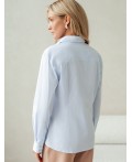 Блузка женская белый-голубой