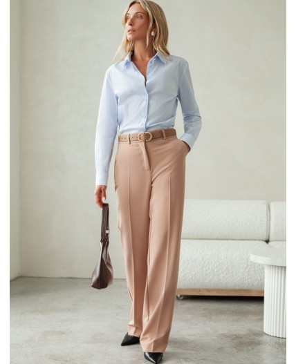 Блузка женская белый-голубой