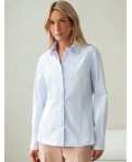 Блузка женская белый-голубой
