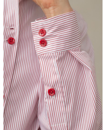 Блузка женская белый-красный