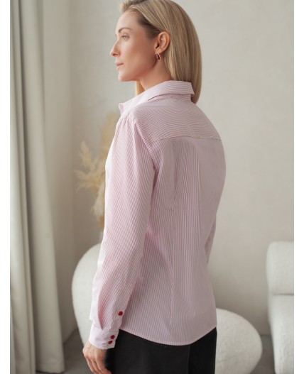 Блузка женская белый-красный