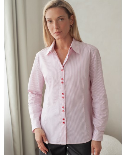 Блузка женская белый-красный