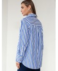 Блузка женская белый-синий