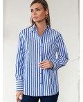 Блузка женская белый-синий
