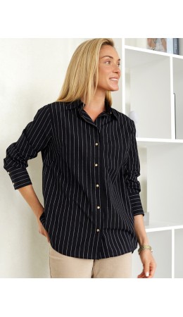 Блузка женская черный-белый