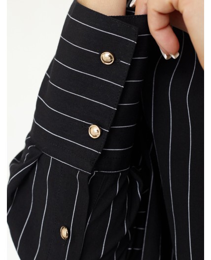 Блузка женская черный-белый