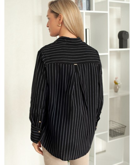 Блузка женская черный-белый