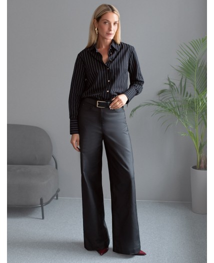 Блузка женская черный-белый