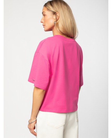 Футболка женская розовая фуксия