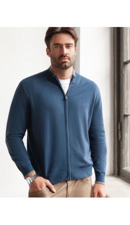 Кардиган мужской светло-синий меланж