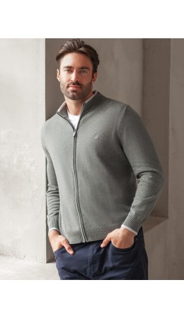 Кардиган мужской серый меланж