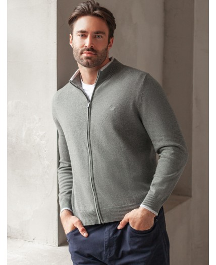 Кардиган мужской серый меланж