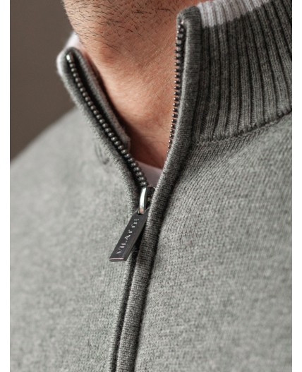 Кардиган мужской серый меланж