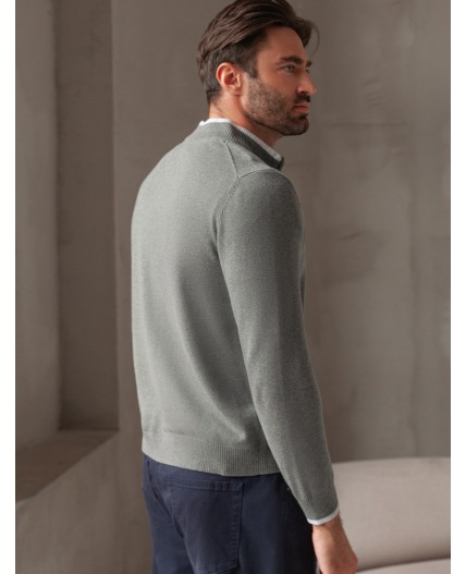 Кардиган мужской серый меланж