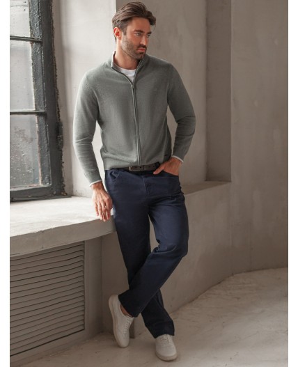 Кардиган мужской серый меланж