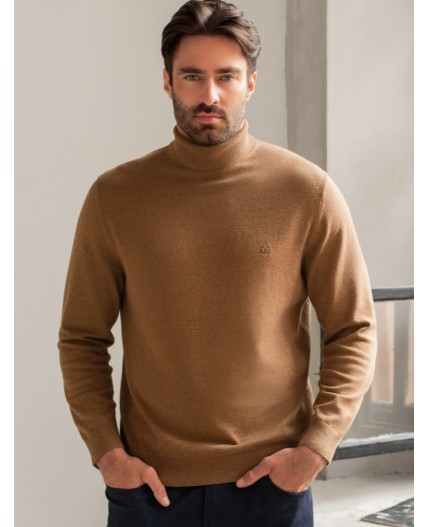 Свитер мужской коричневый меланж